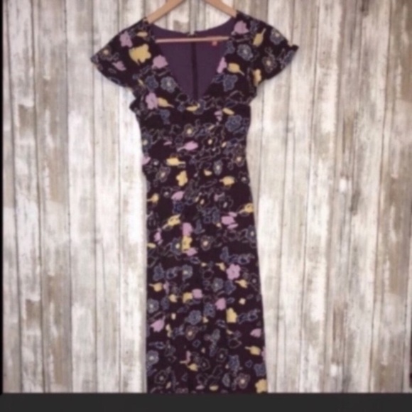 Modcloth Burgundy Retro High Low Dress - Picture 9 of 13